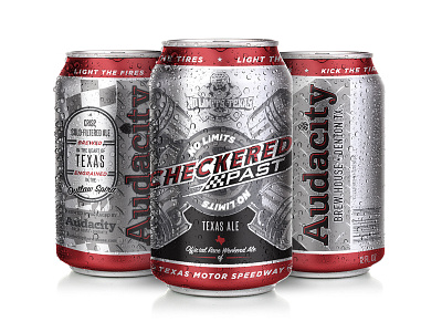 Audacity Checkered Past - Beer Can Design ale beer brew brewery can denton nascar piston racing texas