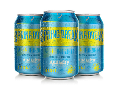 Audacity Spring Break - Beer Can Design airline ticket ale beer boarding pass brew brewery can denton spring texas
