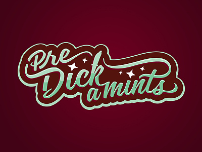 Predickaments Logo 60s adult branding candy chocolate condom logo 50s lounge populuxe retro sparkles typography