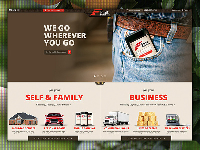First State Bank Website bank branding design ui ux