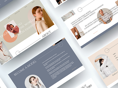 The concept of model Agency beauty product design stylist web