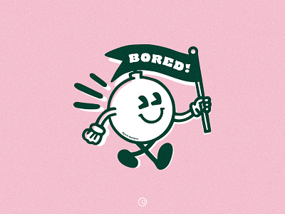 The Lockdown Mascot bomb character illustration logo retro smiley typography vector vintage
