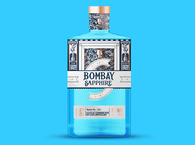 Bombay Sapphire v2 alcohol azure brand branding cocktails design gin glass illustration logo packaging sapphire structure texture typography vector