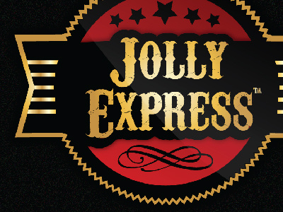 Jolly Express Train badge express logo train