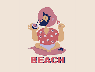 beach illustration design illustration