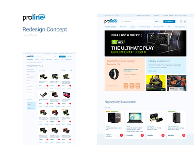 ProLine - Redesign Concept (non official) ui ux webdesign