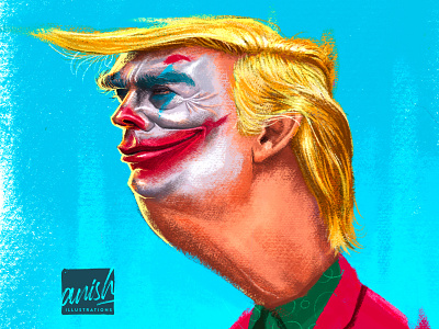 Donald Trump caricature concept art design drawing illustration photoshop politician politics procreate republic united states of america wacom intuos