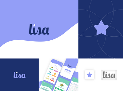 Lisa Logo app app design branding design flat illustrations logo minimal typography