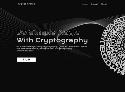 Kriptos Grafos : Web for encrypt and decrypt Messages ui web design