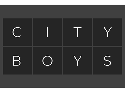 City Boys font