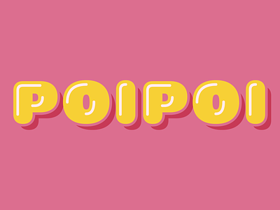 Poipoi 3d color font font design type type design typeface