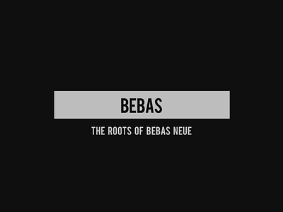 Bebas font font design free type design typeface