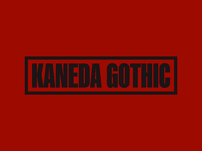 Kaneda Gothic font font design type type design typeface