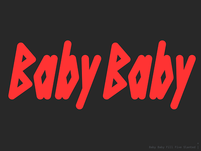 Baby Baby 3d color font layered