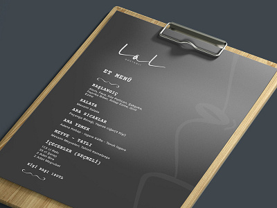 Lal Bostanlı Menu Design