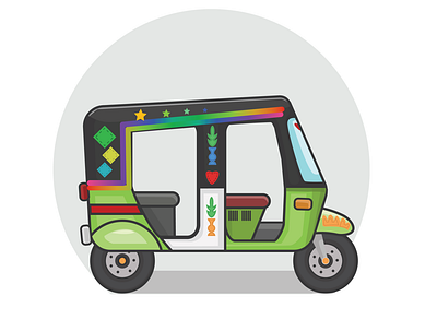 Pakistani Rickshaw Vector Art pakistani rickshaw