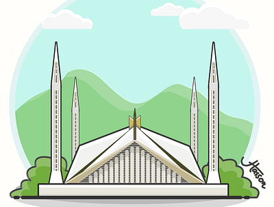 Faisal Mosque illustration pakistan