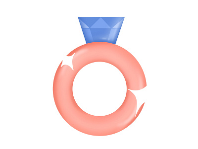 Ring Illustration aniversary app art crystal design diamond ring engagement ring graphics icon illustraion illustrator logo minimal shiny ui web website wedding