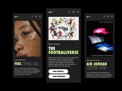 Nike Shoes Website Redesign