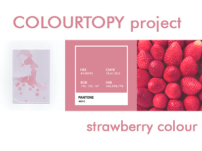 Strawberry colour | Color de frutilla // Colourtopy project @design