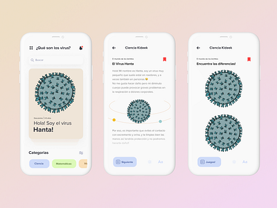 UXUI covid app por kids children coronavirus covid covid19 design illustration kids ui ux ux design virus