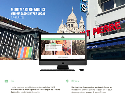 Montmartre Addict creation design responsive design ui userinterface ux uxui website