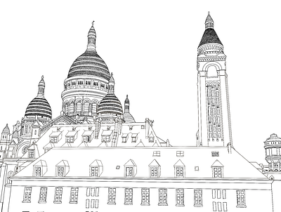 Illustration - Montmartre artdirection creation design directionartistique graphic design illustration illustrator montmartre sacrecoeur