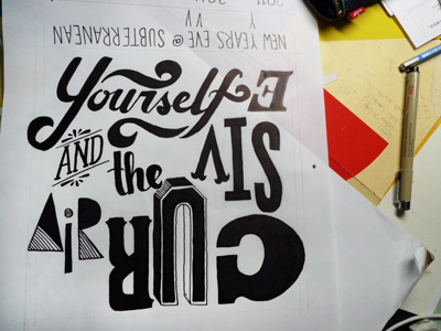 Yourself and the Air NYE 2011 poster poster typography