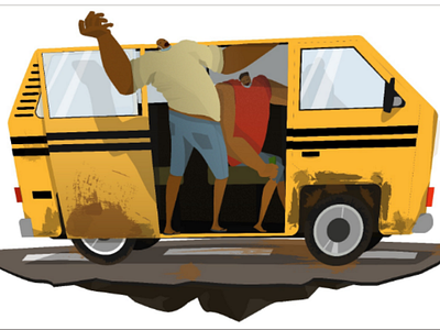 Taking a Ride. adobe illustrator vector art