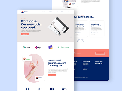 Gleam. - Skincare/Cosmetic website template design minimal web web design web template website