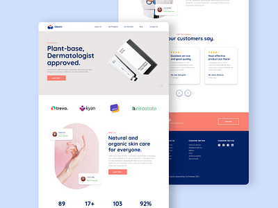 Gleam.  -  Skincare/Cosmetic website template