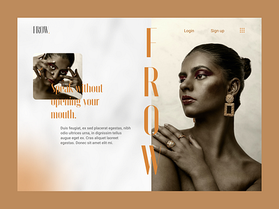 FROW - Fashion Portfolio Landing Page (Template) app app design branding creative design design inspiration design trends ui user experience user interface ux web design website website design