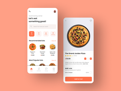 Food App (Template) 3d android app design application branding creative design food food app ios mobile mobile app ui user experience user interface ux
