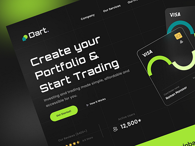 Dart - Trading Website app design creative design design 2022 ui web design web design 2022 website website design