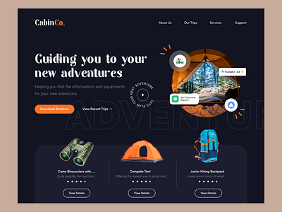 CabinCo - Camping Company Portfolio Website