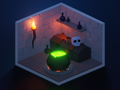 Low Poly Witch's Brew