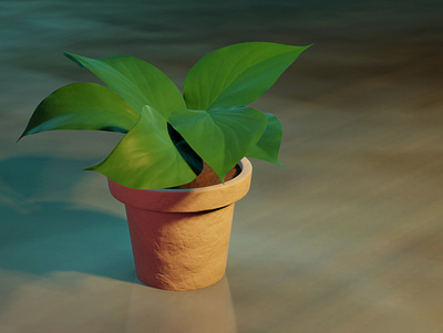 Plant Pot 3d blender blender3d clay lighting modeling plant substancepainter texturing