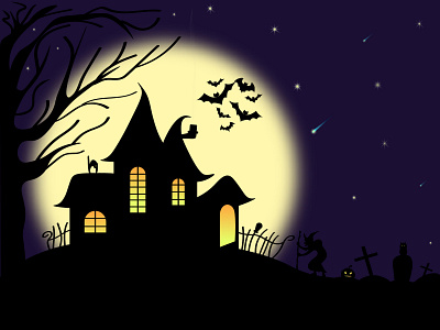 Halloween night adobe illustrator art artwork autumn design halloween halloween design halloween party illustration illustrator vector witch