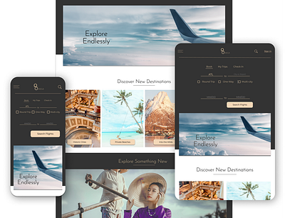 Responsive Design Airline Project branding design responsive design ui web