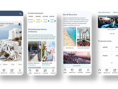 Travel Planning App app branding design iconography ux