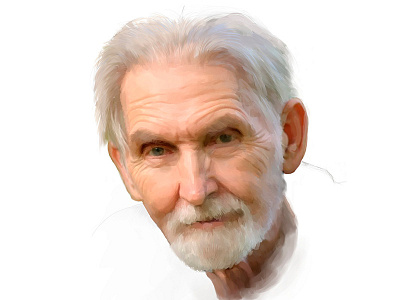 Old man digital painting digital portrait old man