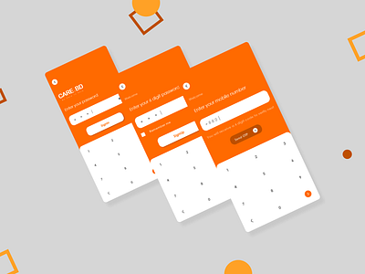 Sign In & Sign Up Screen android app design app app design branding clean design donation app icon logo orange ui ux