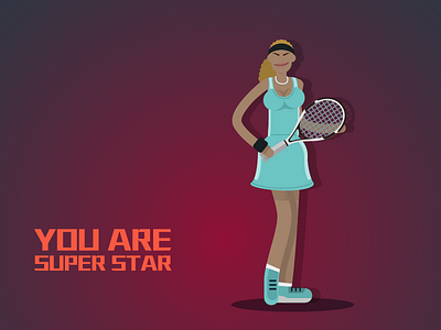 Serena Williams 01 app graphic illustration serenawilliams tennis ui