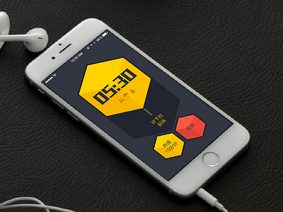 Tony Alarm alarm app design graphic illustration web