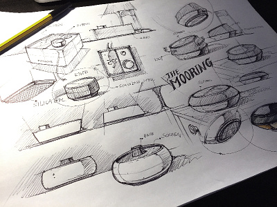 Mooring Sktch industrial print product sketch