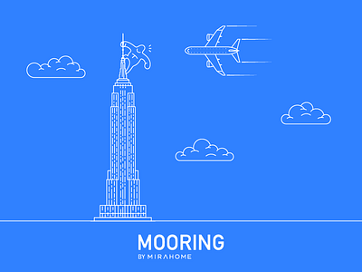 Architecture - the Empire State Building app architecture building empire flat graphic illustration kingkong logo ui