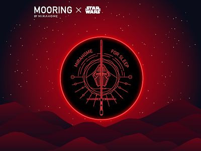 Mooring X STARWARS badge flat graphic illustration kyloren mooring product sleep starwars theforceawakens ui