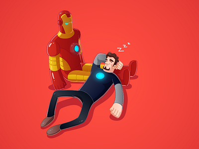 Superherosleep ironman avengers dc fly graphic illustration ironman marvel mooring print sleep superhero x men