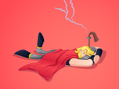 Superherosleep thor avengers dc fly graphic illustration marvel mooring print sleep superhero thor x men