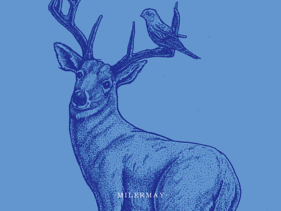 Milermay G 03 badge bird branding deer design graphic icon illustration logo print rice sketch